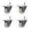 Service Caster 4'' Nylon Swivel 7/16'' Grip Ring Stem Caster Set with Total Lock Brake, 4PK SCC-GRTTL20S414-NYS-716138-4 - alternate 1